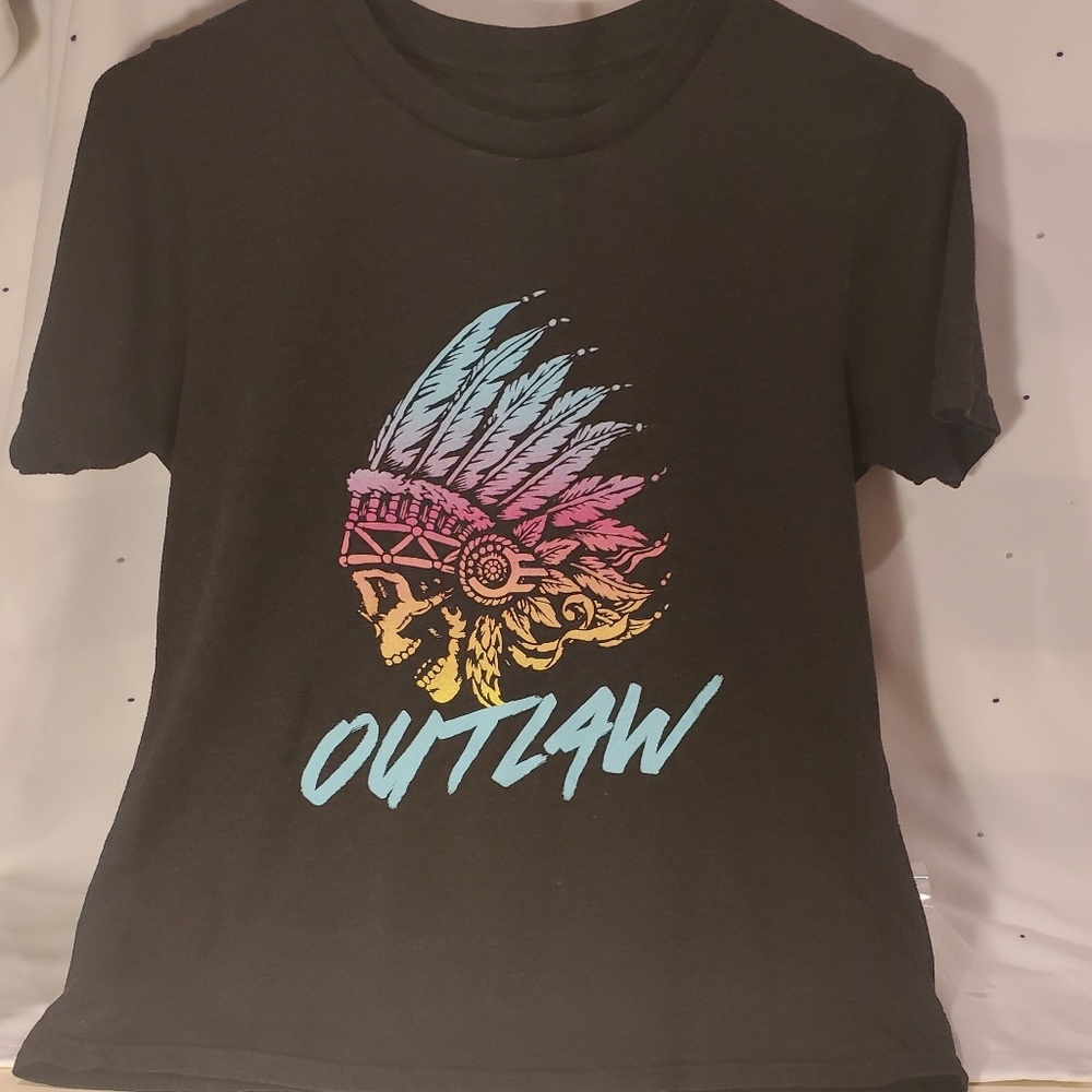 Outlaw Shred till ya dead skater womans Small tee